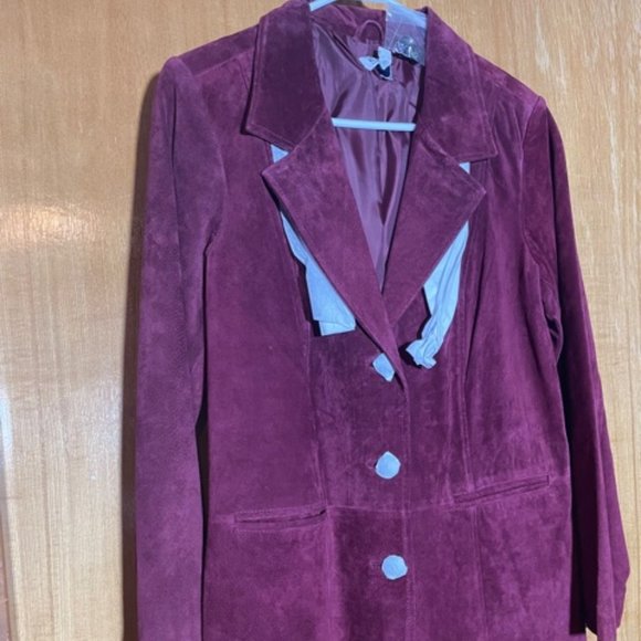 Cranberry leather/suede new jacket - Picture 4 of 14
